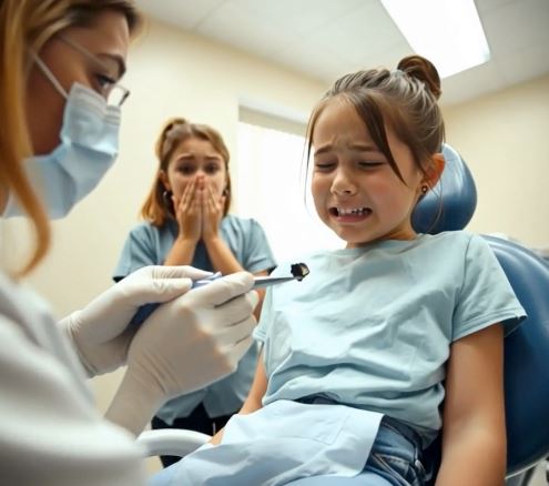 My 12-year-old daughter kept crying about the sharp pain in her jaw, barely able to