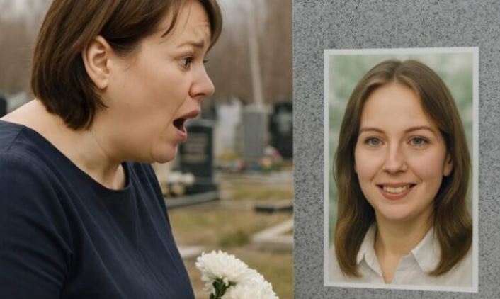 Without saying anything to my husband, I went to the grave of his first wife to ask her for forgiveness, but when I approached the headstone and saw her photo on the monument, I was horrified