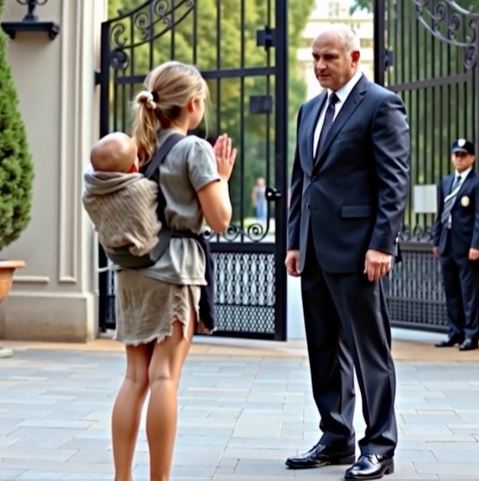 “Can I clean your mansion in exchange for a plate of food? My two little