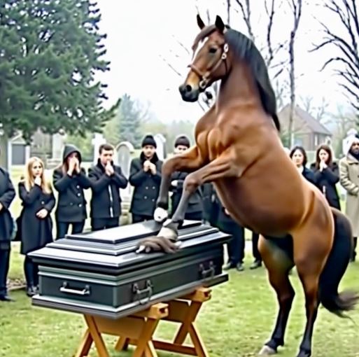 On the day of my husband’s funeral, his horse broke the lid of the coffin.