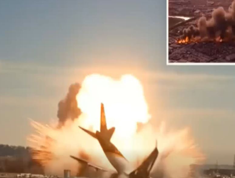 Sh0ck moment Boeing plane engine bursts into flames sparking emergency landing as passenger says ‘I sent goodbye texts’