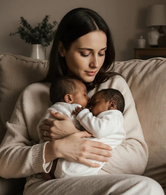 When my twins were born, my husband and I were stunned by their unexpected features. My mother-in-law immediately demanded a DNA test, but my husband’s calm, unwavering response left me far more shocked than her accusation.