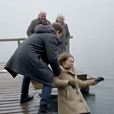 My son-in-law’s family thought it’d be funny to push my daughter into the icy lake.