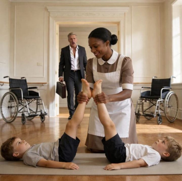 The Billionaire Came Home Early—and What He Found the Housekeeper Doing With His Paralyzed Twins Left Him Stunned