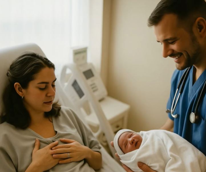 A doctor is delivering a difficult birth for his ex-girlfriend, but the moment he sees the newborn baby, he freezes in horror 😱😱