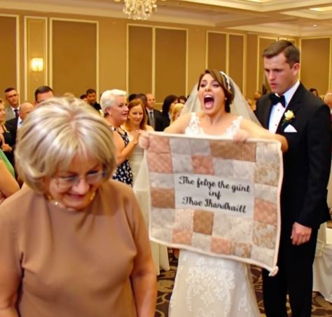 When I gave my grandson and his bride a handmade gift at their lavish wedding,