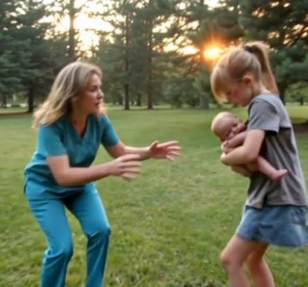 By the time I realized the figure at the tree line was my daughter, I