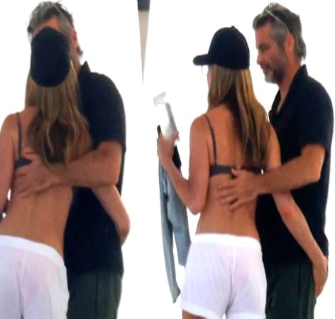 Jennifer Aniston Kisses Jim Curtis in Bikini During Steamy Spain Yacht Escape
